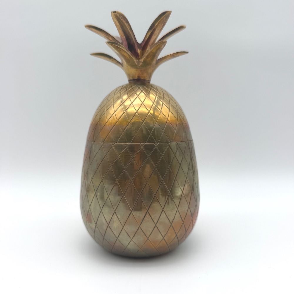 Decorative Crafts Inc. Brass Pineapple Container Jar